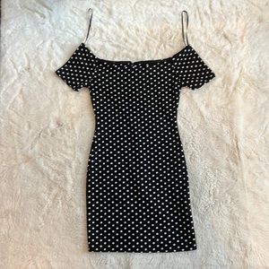 forever 21 black & white polka dot dress